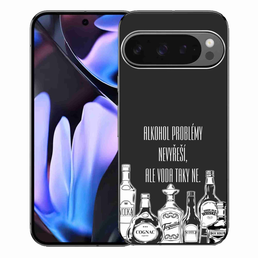 Gelový kryt mmCase na Google Pixel 9 Pro XL - vtipný text černé pozadí