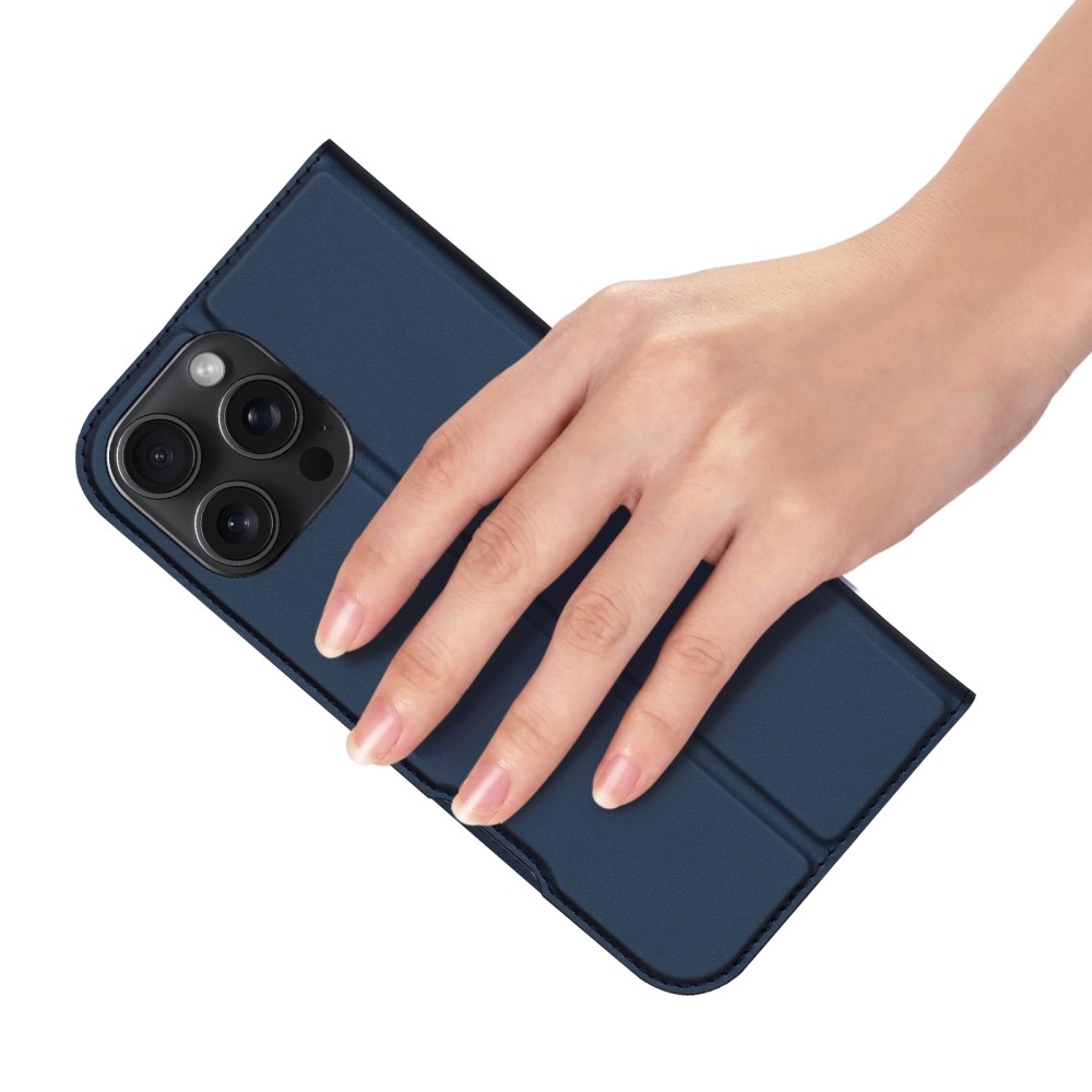 DUX knížkové pouzdro na iPhone 16 Pro - tmavěmodré