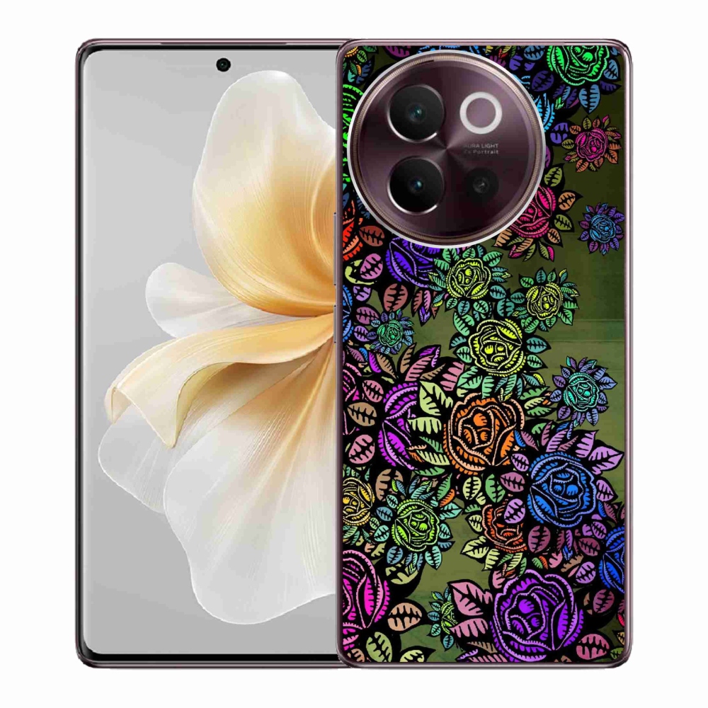 Gelový kryt mmCase na Vivo V40 Lite 5G - květiny 6