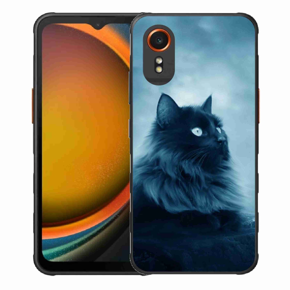 Gelový obal mmCase na Samsung Galaxy Xcover 7 - černá kočka 1