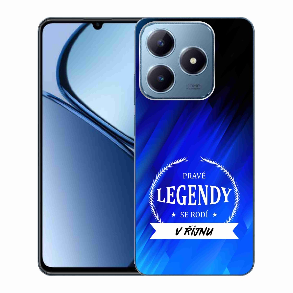 Gelový kryt mmCase na Realme C63 - legendy v říjnu modré pozadí