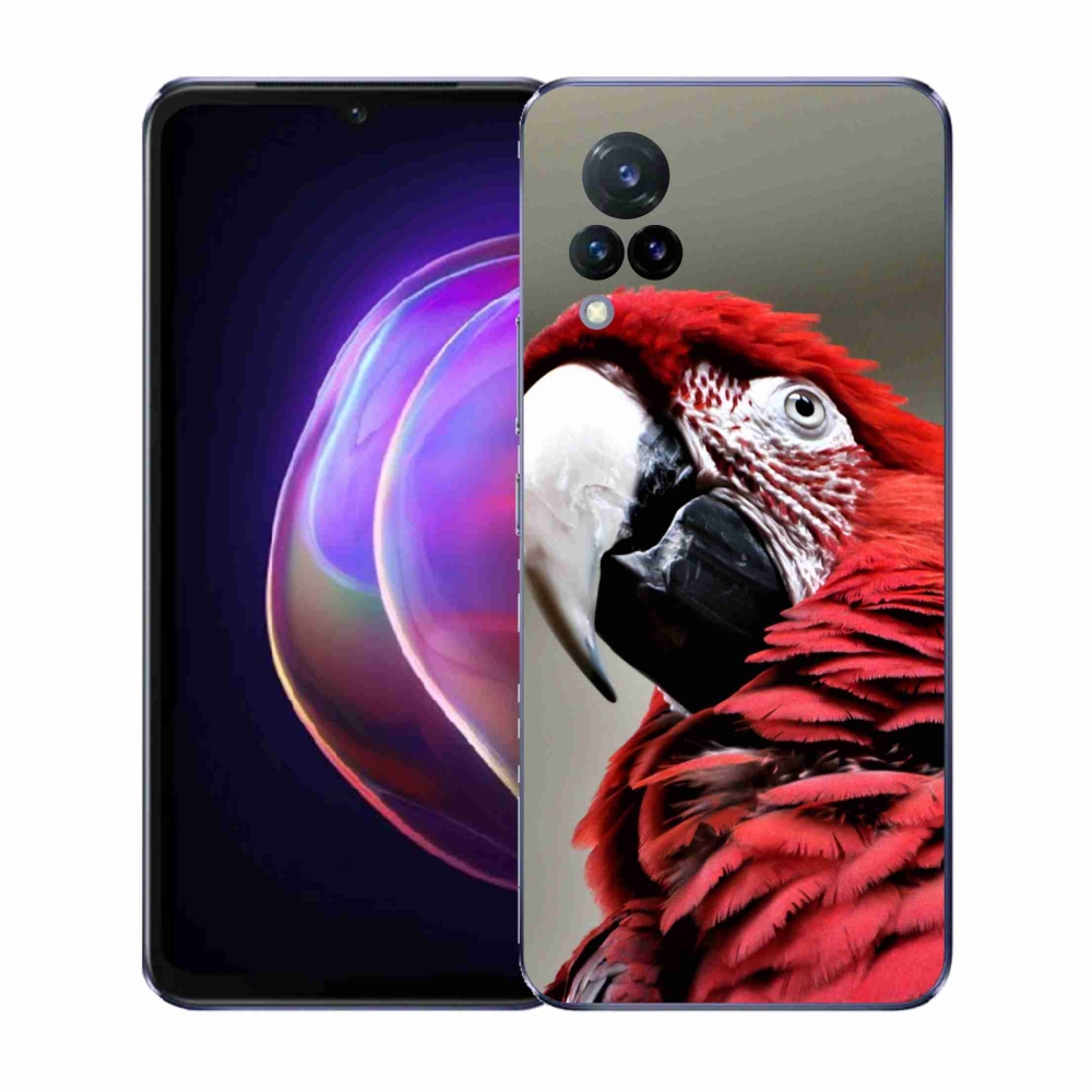 Gelový kryt mmCase na Vivo V21 4G/5G - papoušek ara červený