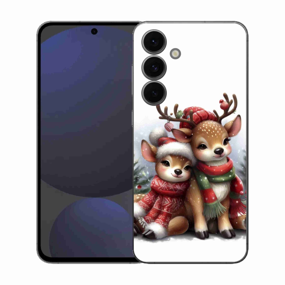 Gelový kryt mmCase na Samsung Galaxy S25 FE - vánoční sobi