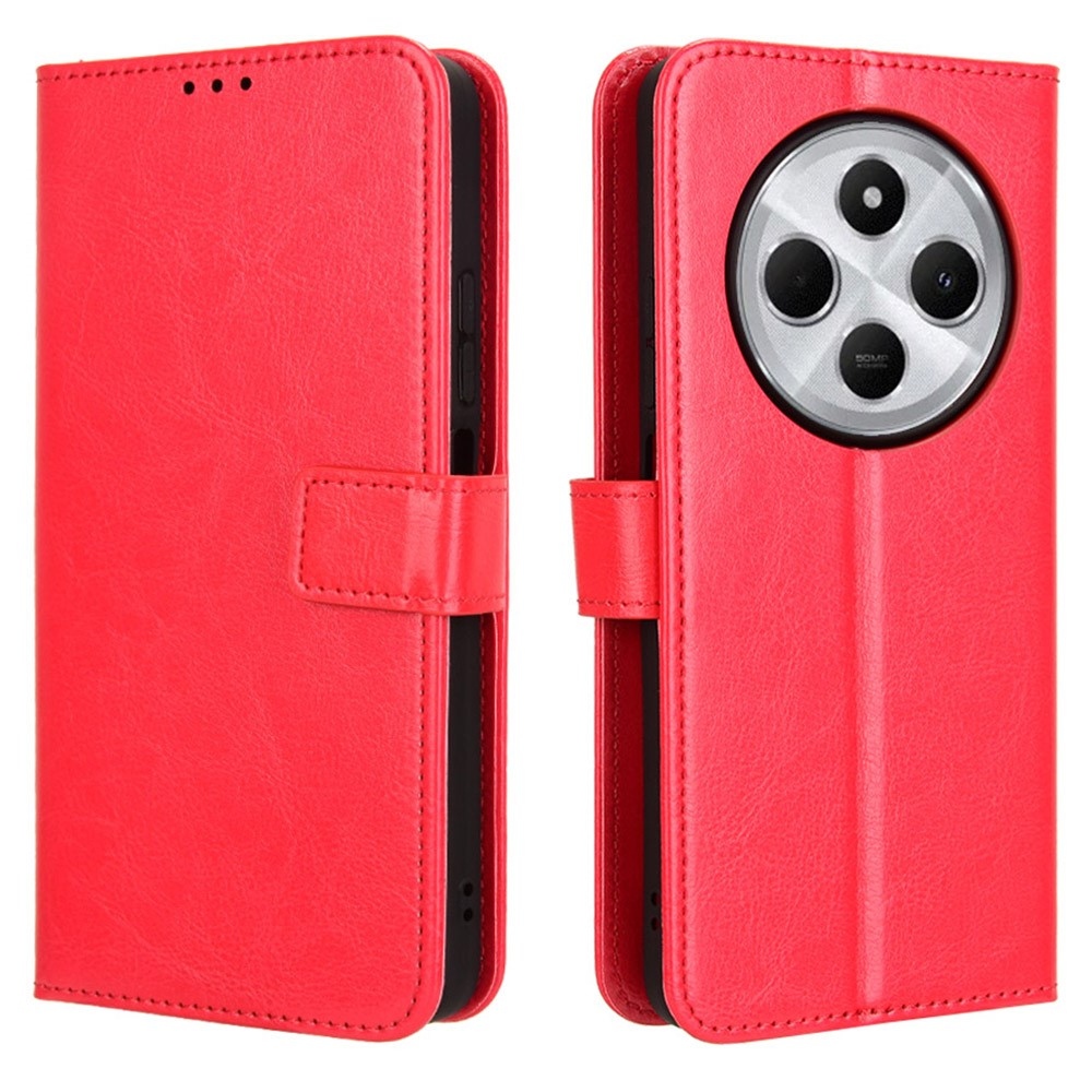 Crazy knížkové pouzdro na Xiaomi Redmi 14C/Poco C75 - červené