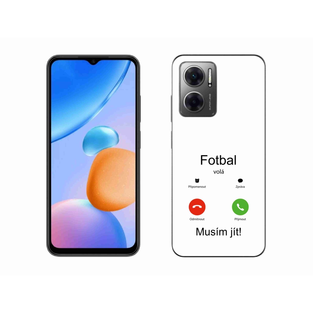 Gelový kryt mmCase na Xiaomi Redmi 10 5G - fotbal volá bílé pozadí