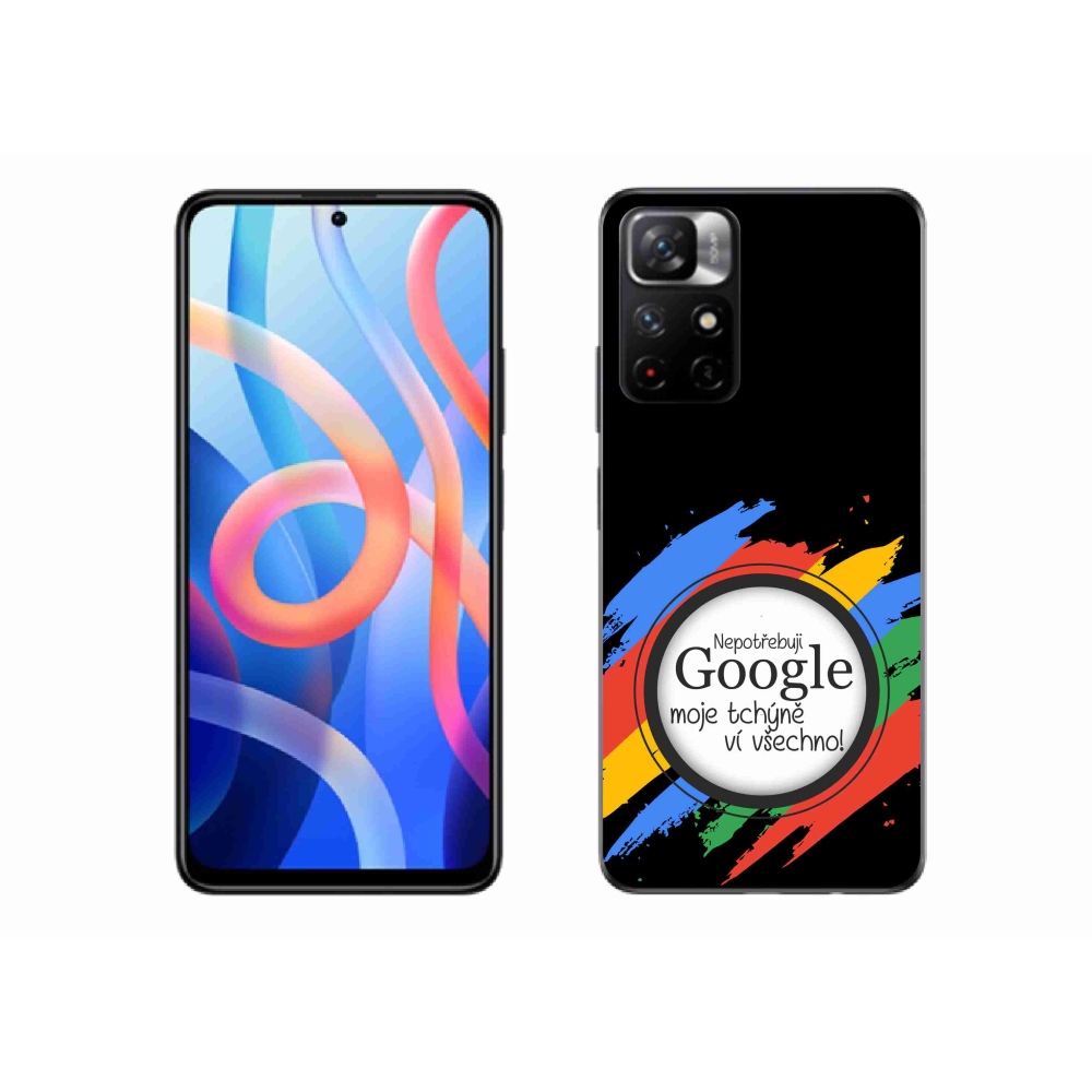 Gelový kryt mmCase na Xiaomi Redmi Note 11S 5G - tchýně ví všechno černé pozadí