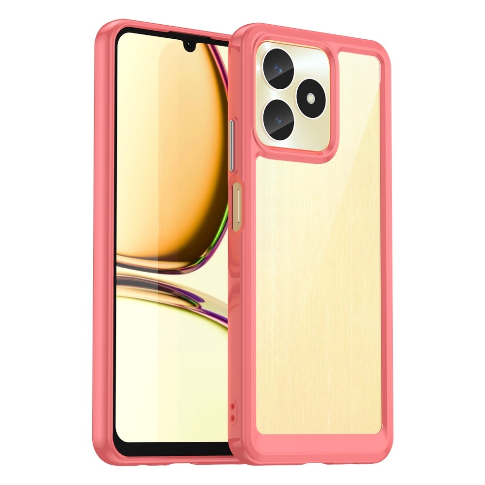 Gelový obal s pevnými zády na Realme C51/C53 - červený