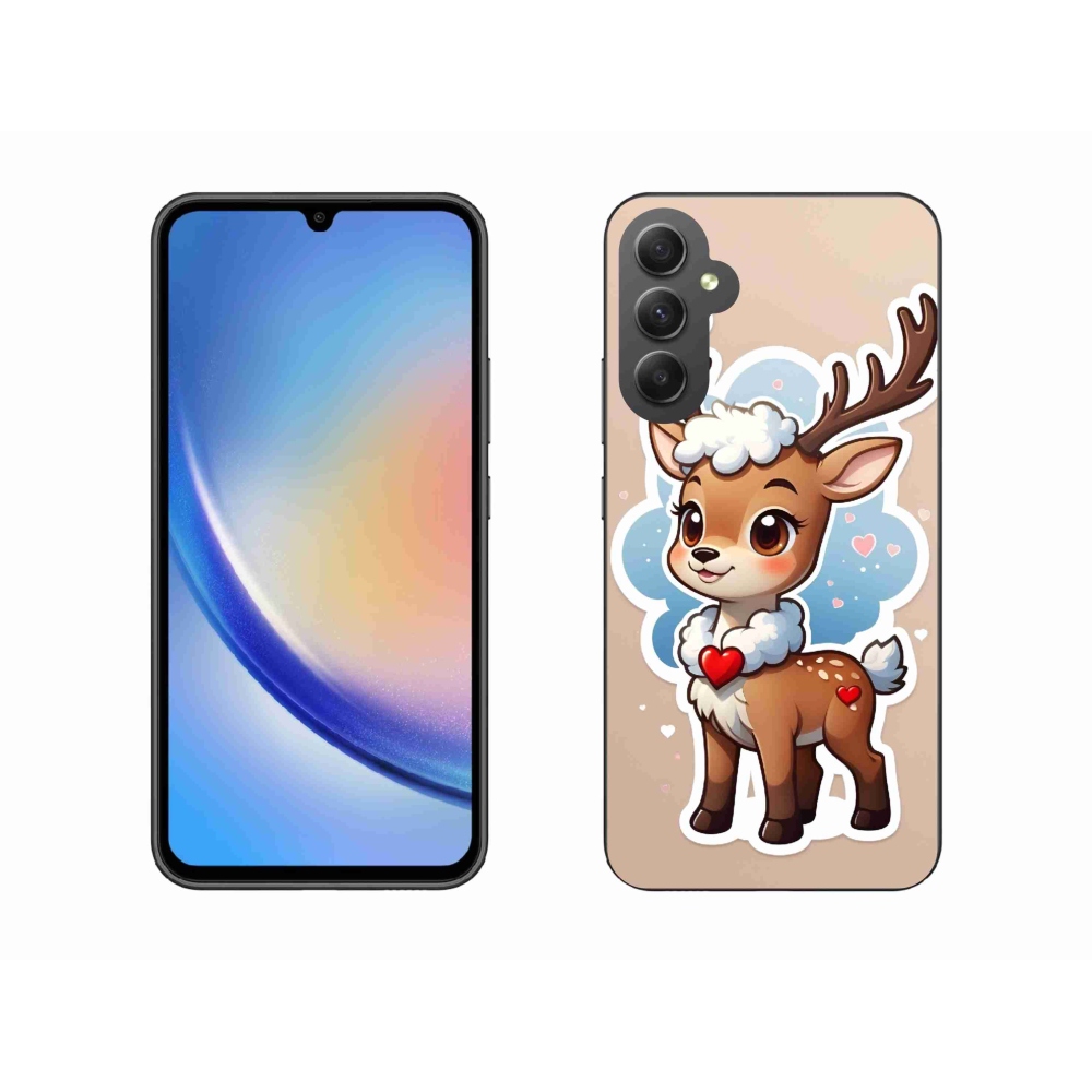 Gelový kryt mmCase na Samsung Galaxy A34 5G - kreslený sob