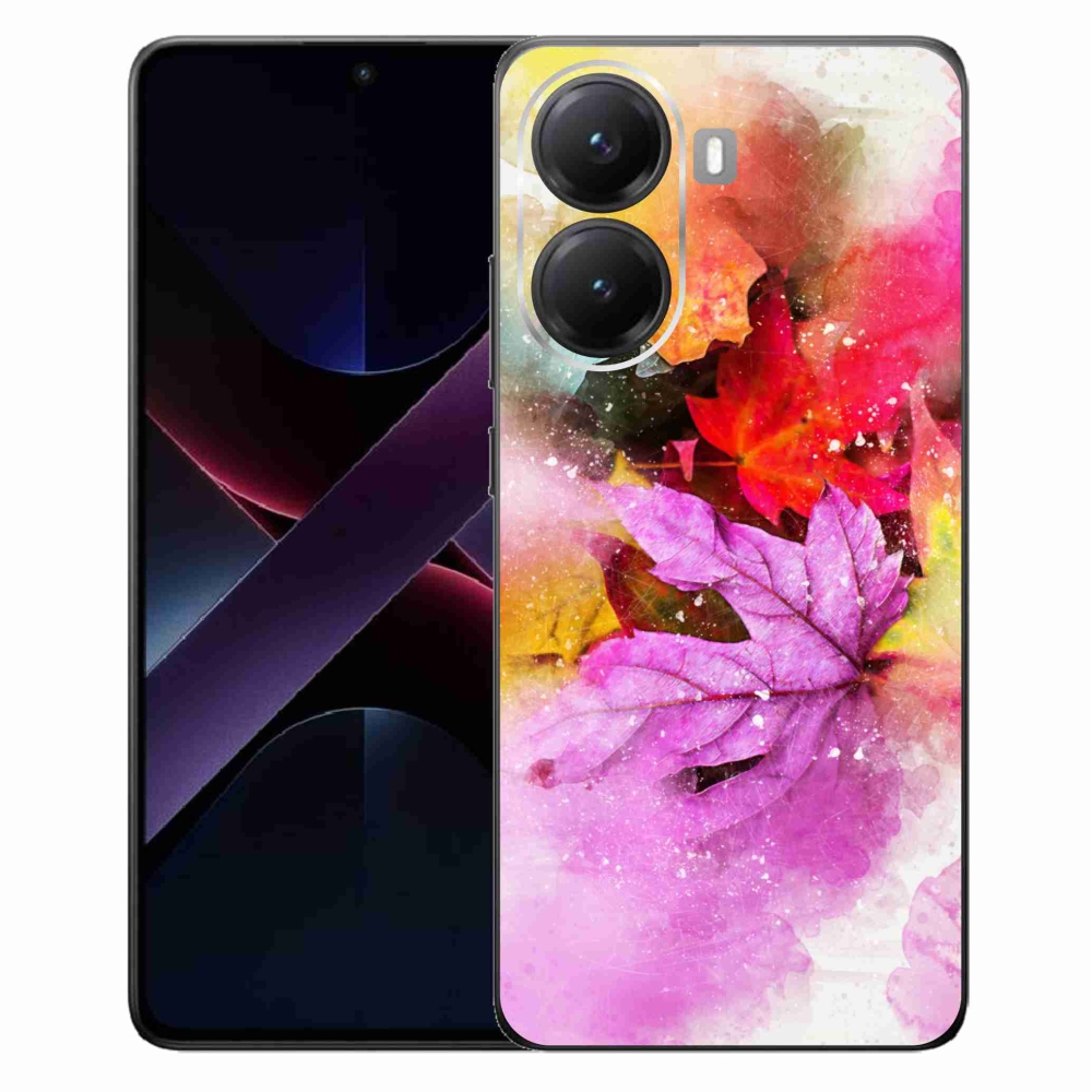 Gelový kryt mmCase na Xiaomi Poco X7 Pro 5G - barevné listy