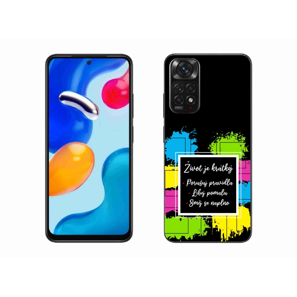 Gelový kryt mmCase na Xiaomi Redmi Note 11S 4G - citát 5 černé pozadí