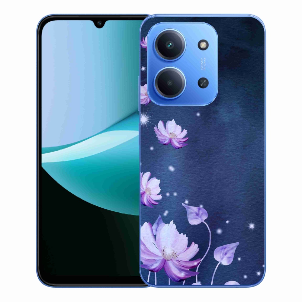 Gelový kryt mmCase na Xiaomi Redmi 15C 4G/5G (173mm) - padající květy