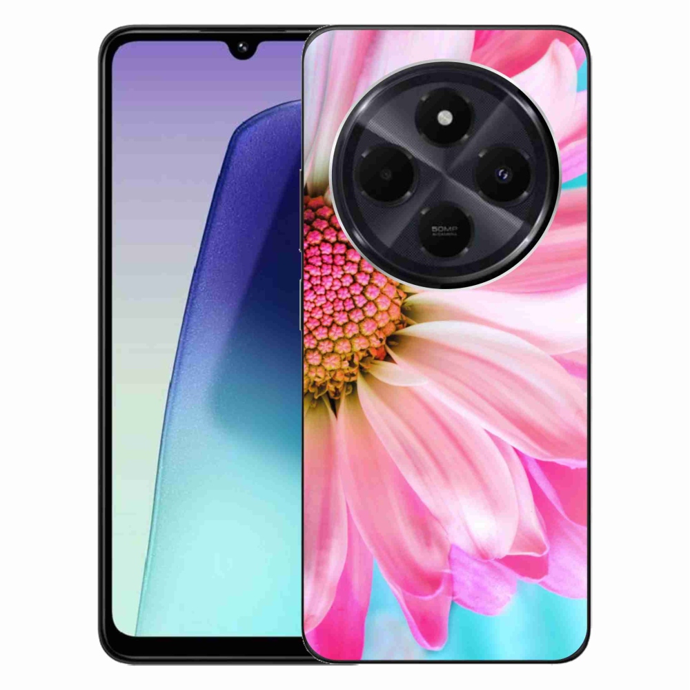 Gelový kryt mmCase na Xiaomi Redmi 14C/Poco C75 - růžová květina