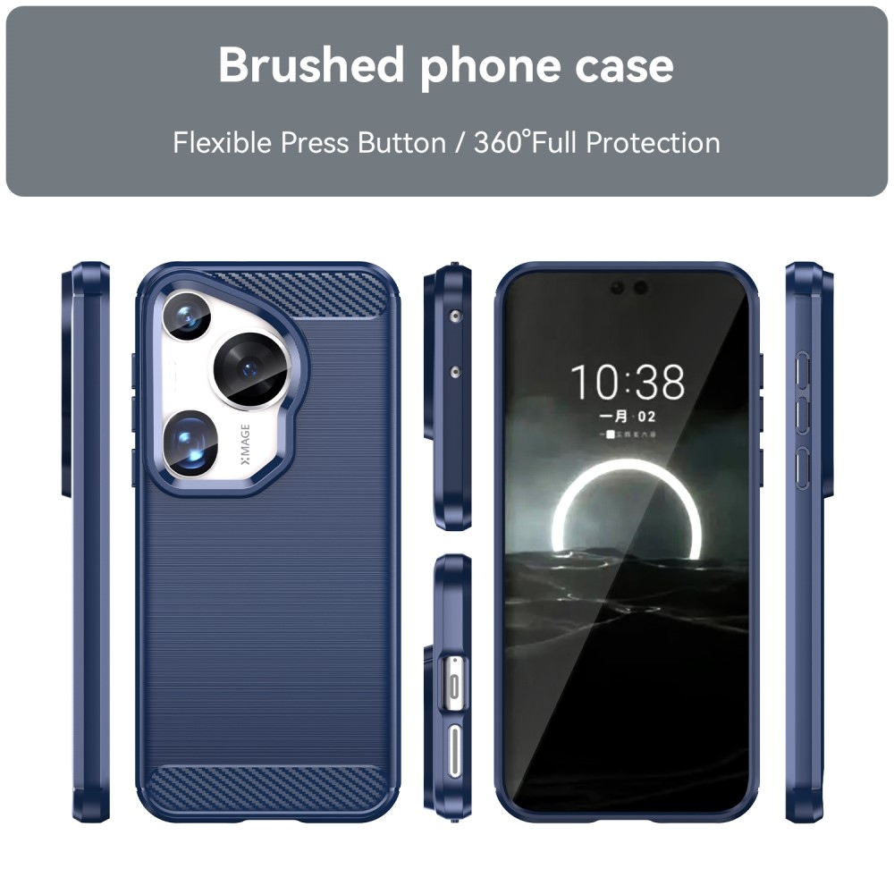 Carbon odolný gelový obal na Huawei Pura 70 Ultra - modrý
