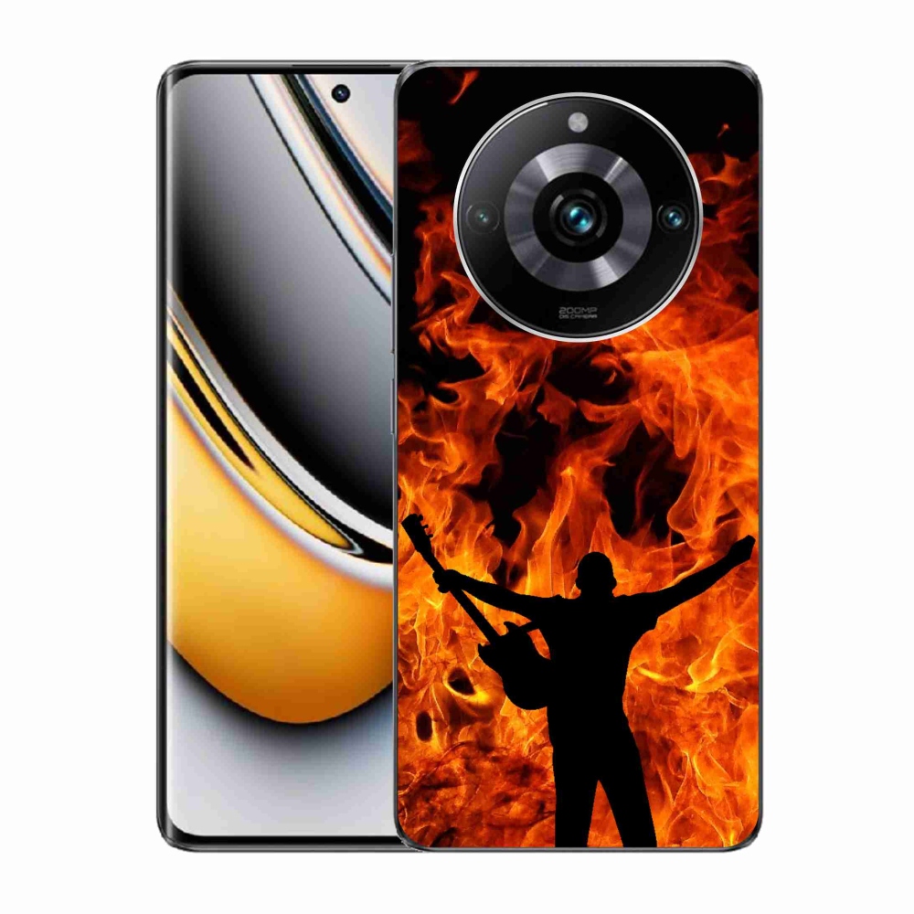 Gelový kryt mmCase na Realme 11 Pro/11 Pro+ - muzikant a oheň