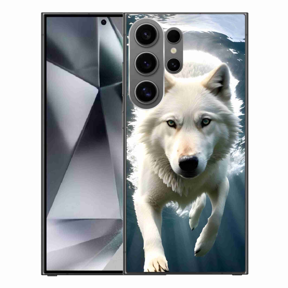 Gelový kryt mmCase na Samsung Galaxy S24 Ultra - bílý vlk