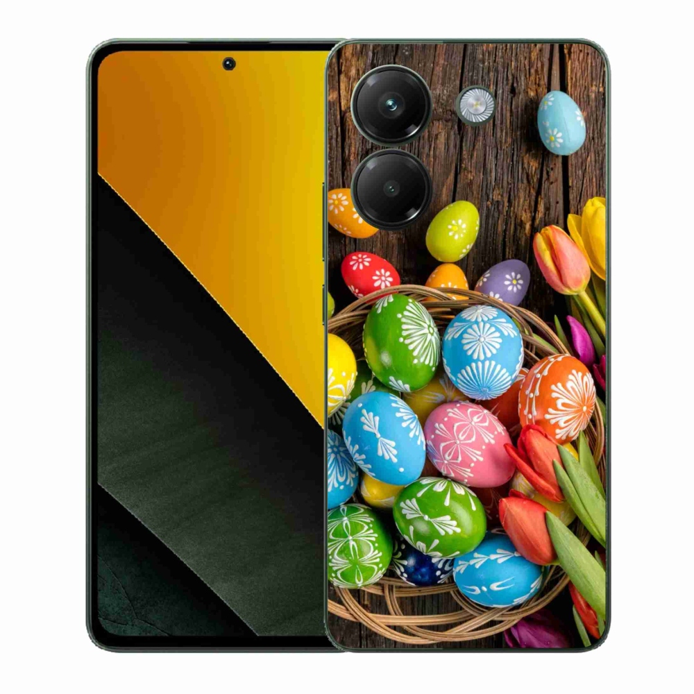 Gelový kryt mmCase na Xiaomi Poco M7 Pro 5G - velikonoční vajíčka