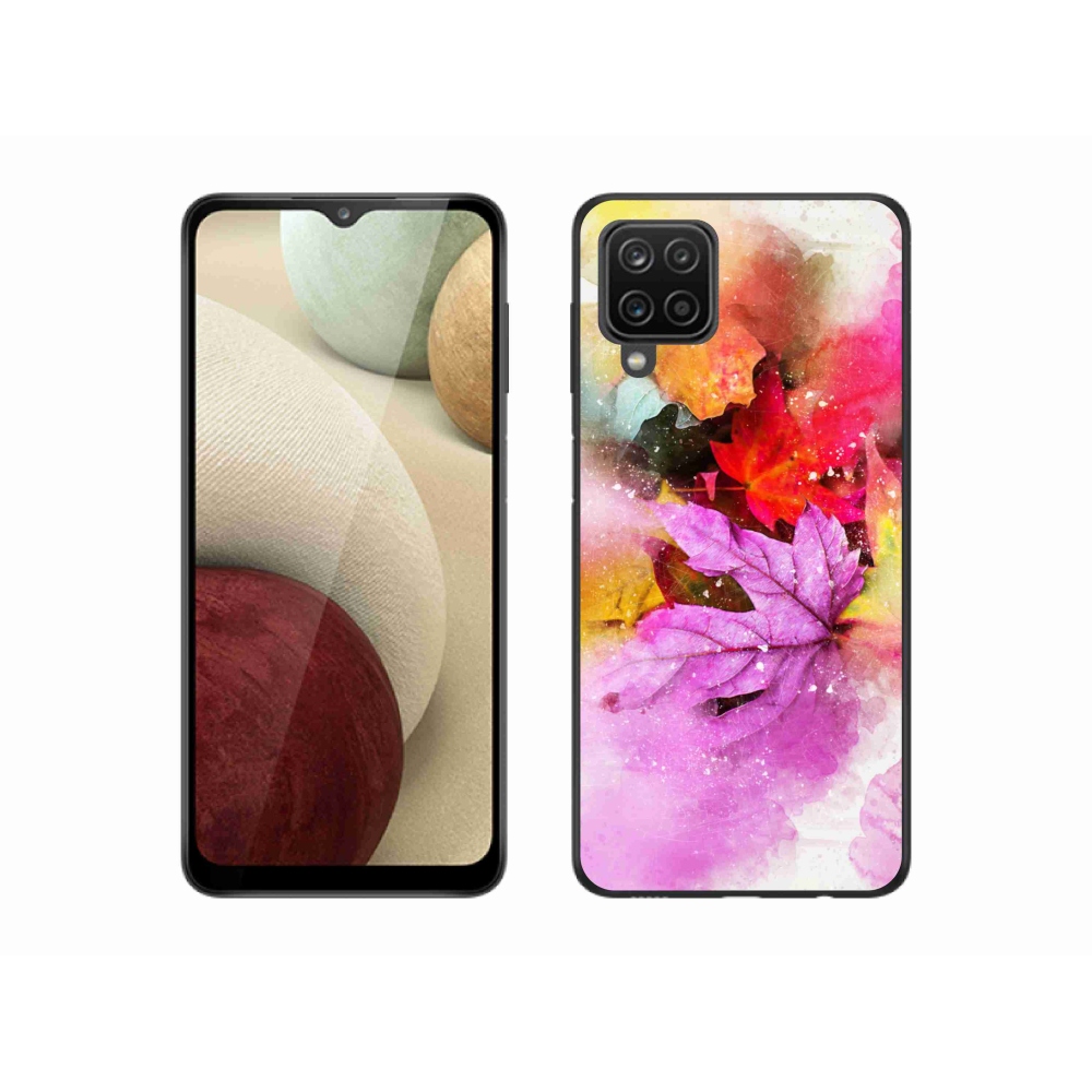 Gelový kryt mmCase na Samsung Galaxy A12 - barevné listy
