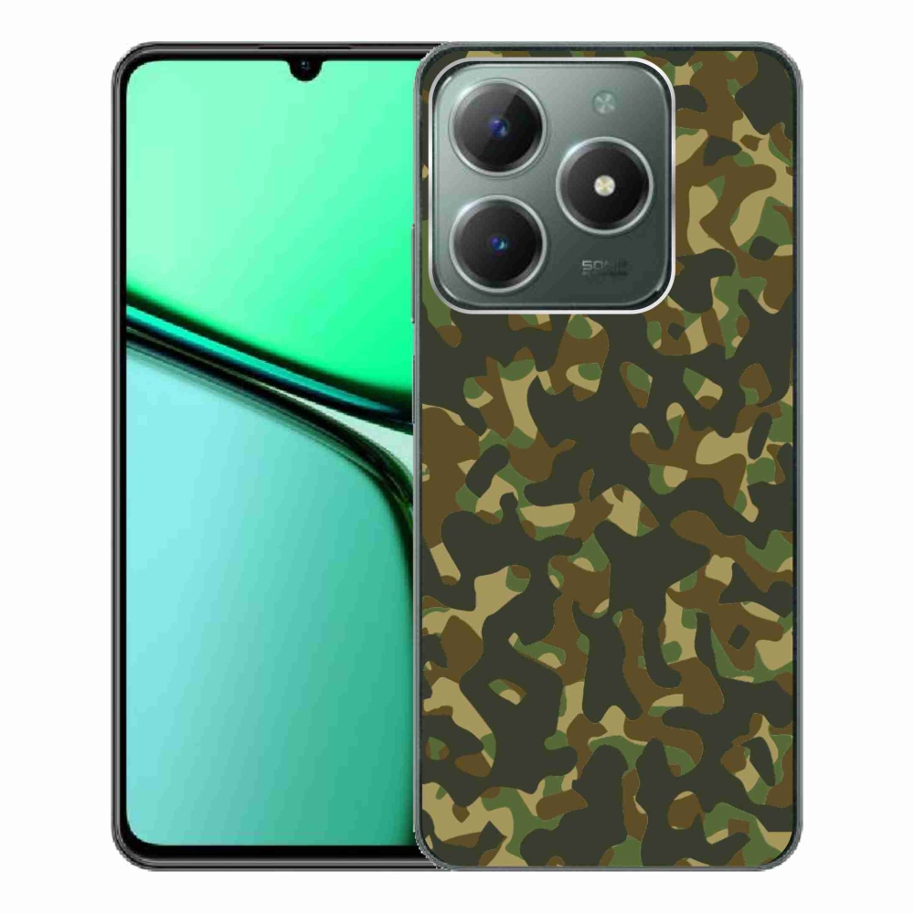 Gelový kryt mmCase na Realme C61 - maskáčový vzor 1
