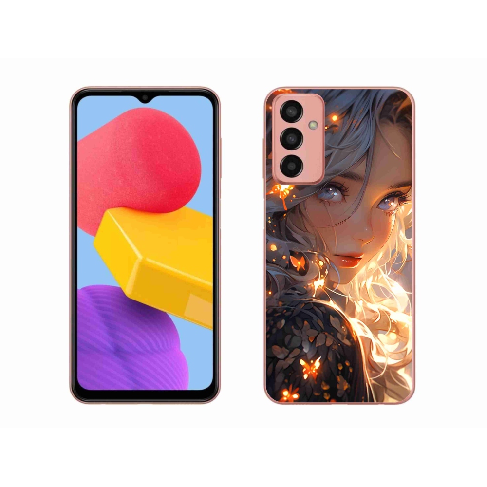 Gelový kryt mmCase na Samsung Galaxy M13 - dívka a motýli
