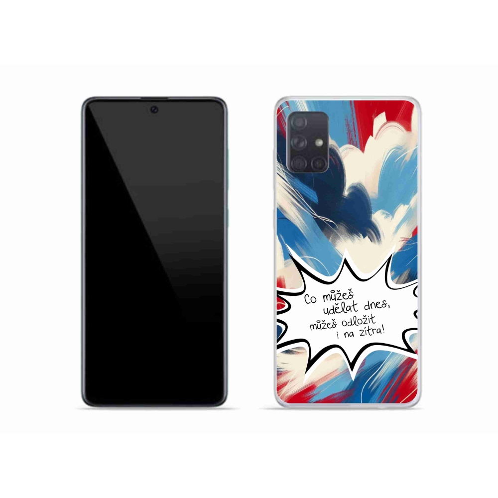 Gelový kryt mmCase na Samsung Galaxy A51 - vtipný text 9 bílé pozadí