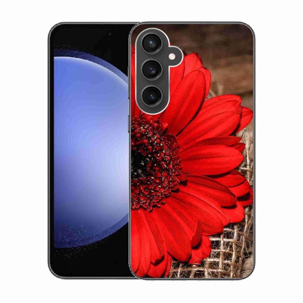 Gelový kryt mmCase na Samsung Galaxy S23 FE - gerbera