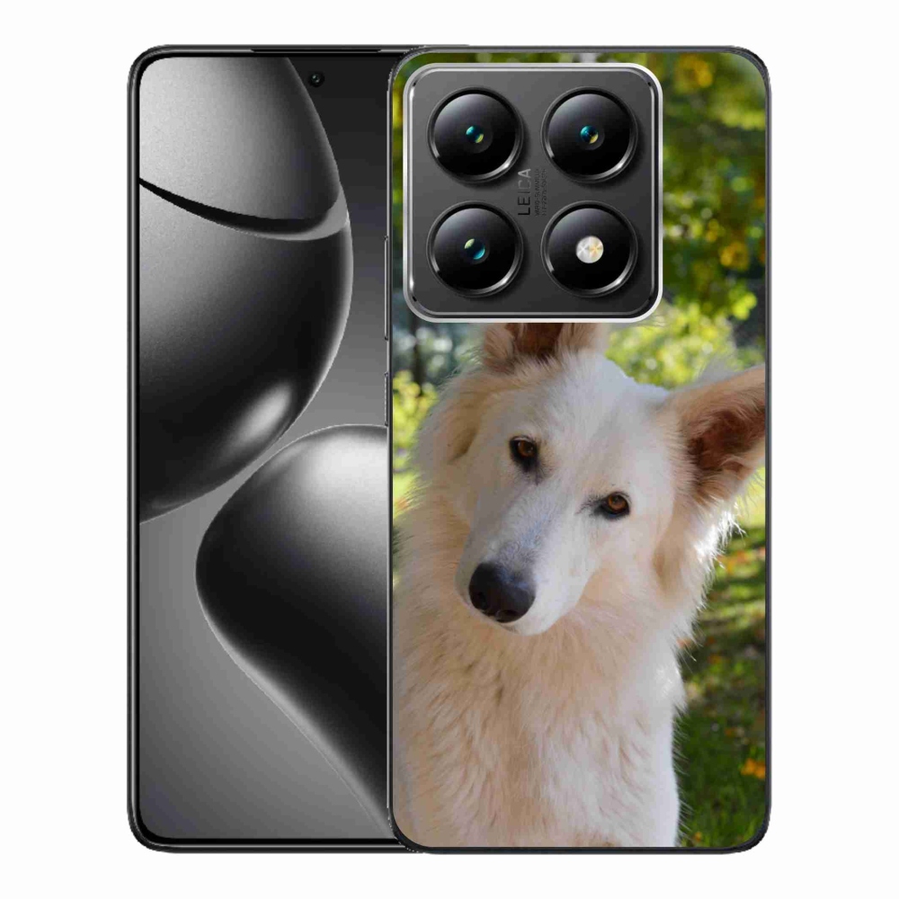 Gelový kryt mmCase na Xiaomi 14T Pro - bílý švýcarský ovčák 1