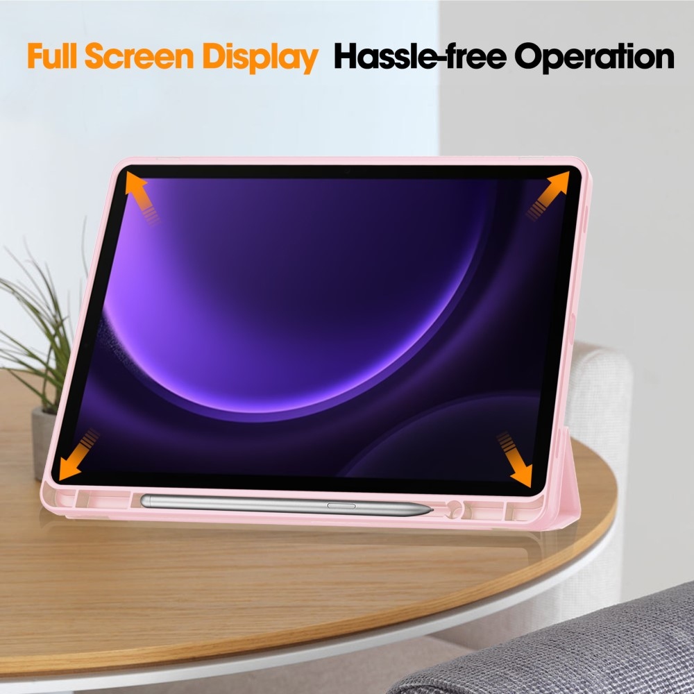Case chytré zavírací pouzdro na Samsung Galaxy Tab S9 FE/Tab S10 FE - růžové