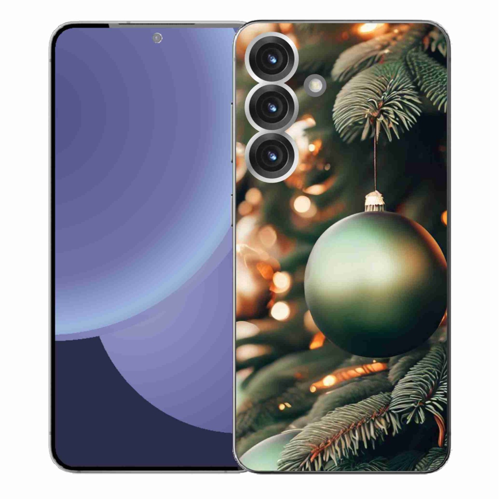 Gelový kryt mmCase na Samsung Galaxy S25+ - vánoční ozdoby 1