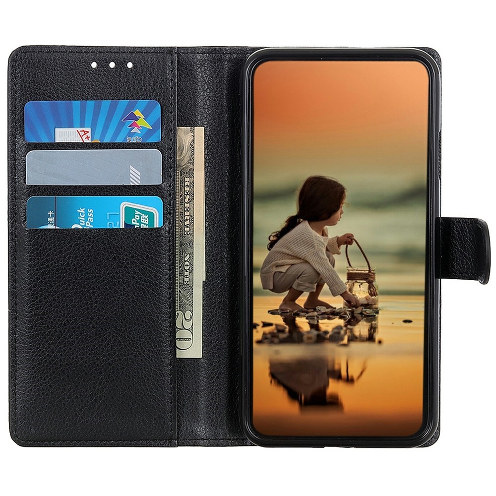 Litchie knížkové pouzdro na Xiaomi Redmi 15C 4G (171mm)/Poco C85 4G (171mm) - černé