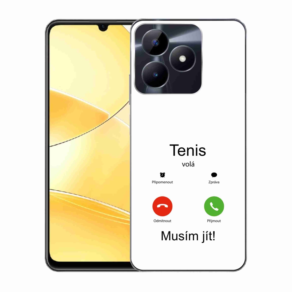 Gelový kryt mmCase na Realme C51/C53 - tenis volá bílé pozadí