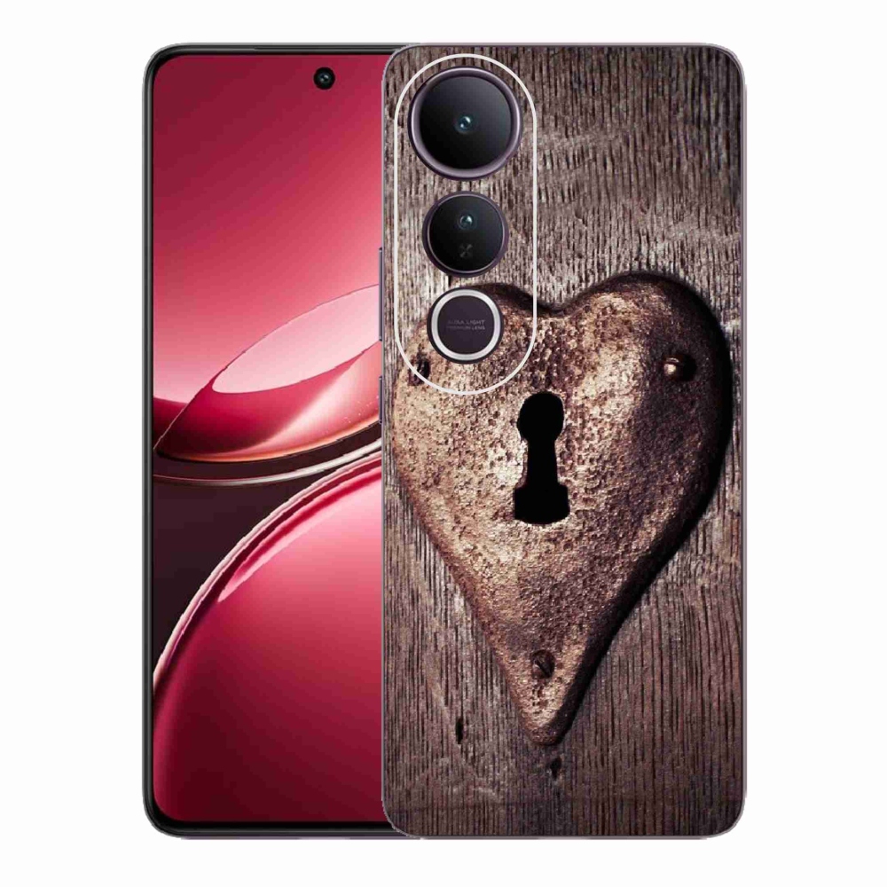 Gelový kryt mmCase na Vivo V50 Lite 4G/5G - zámek ve tvaru srdce