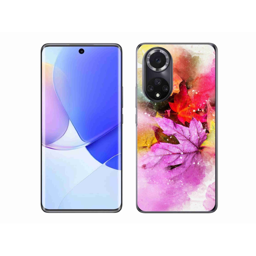 Gelový kryt mmCase na Huawei Nova 9 - barevné listy