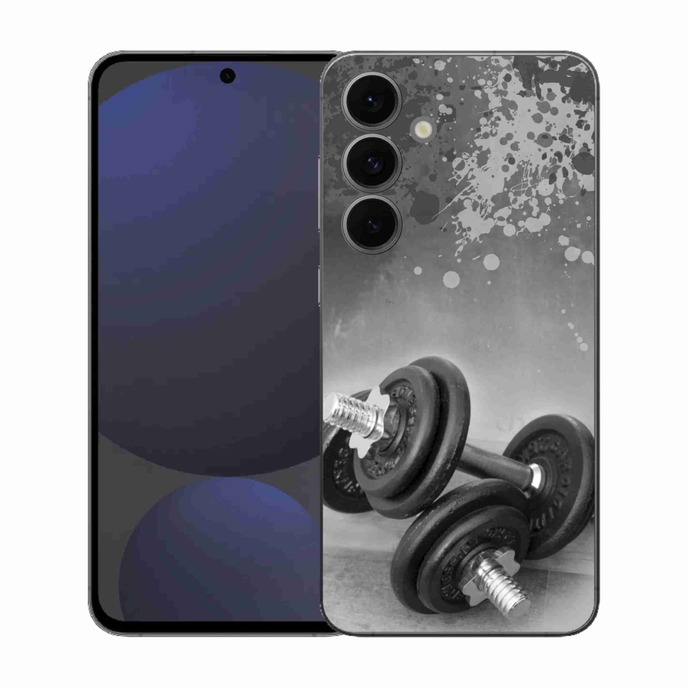 Gelový kryt mmCase na Samsung Galaxy S25 FE - činky 1