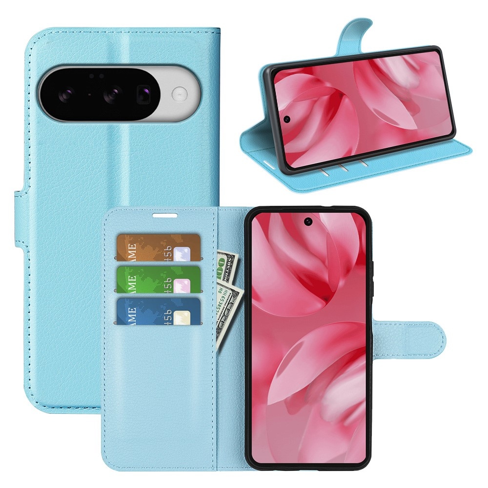 Litchi knížkové pouzdro na Google Pixel 10 - modré