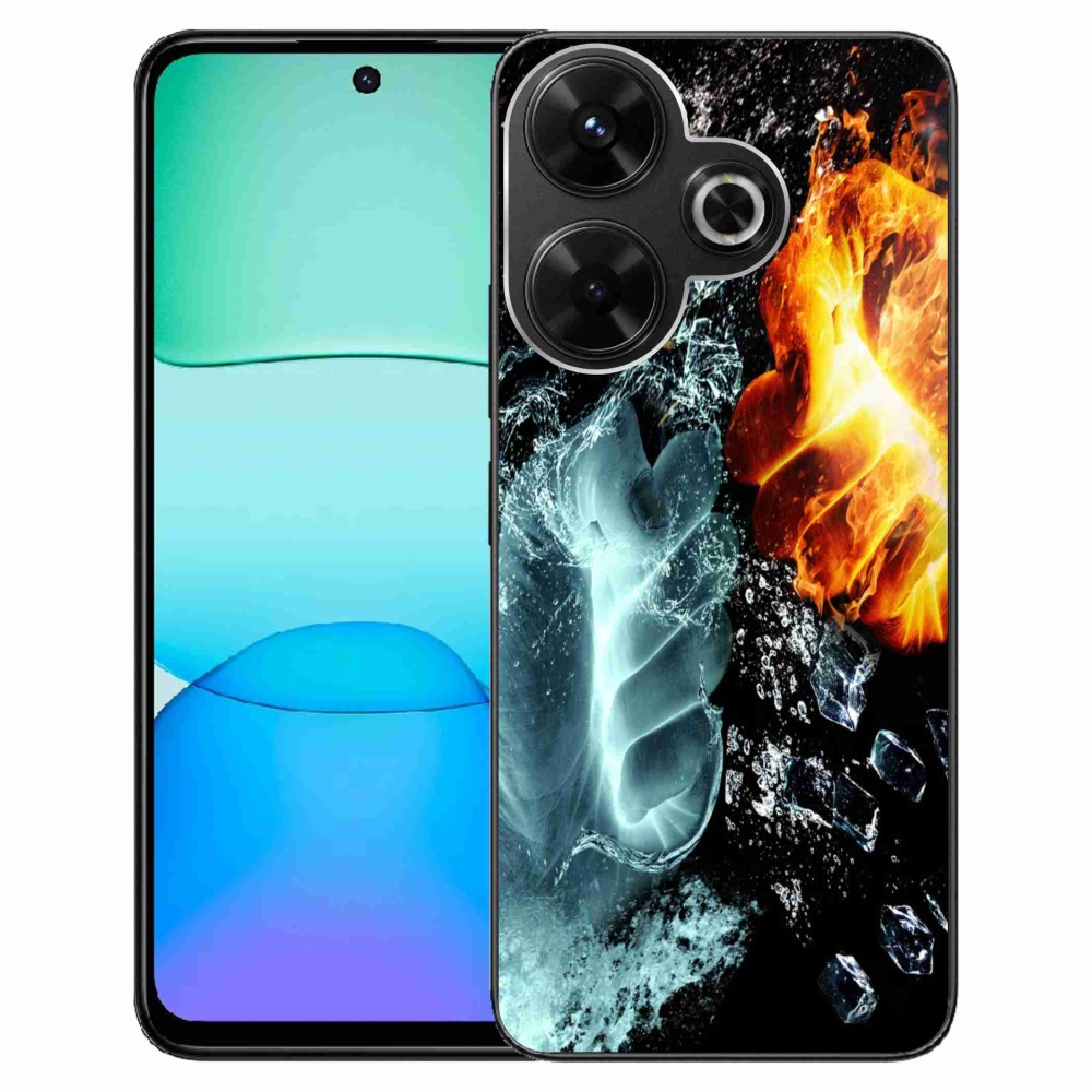 Gelový kryt mmCase na Xiaomi Redmi 13 4G/Poco M6 4G - voda a oheň