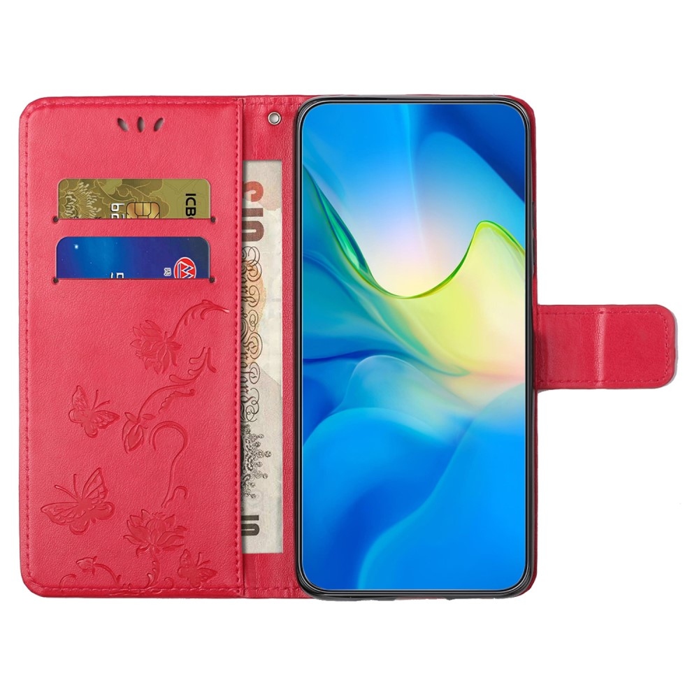 Flower knížkové pouzdro na Samsung Galaxy S24 - červené