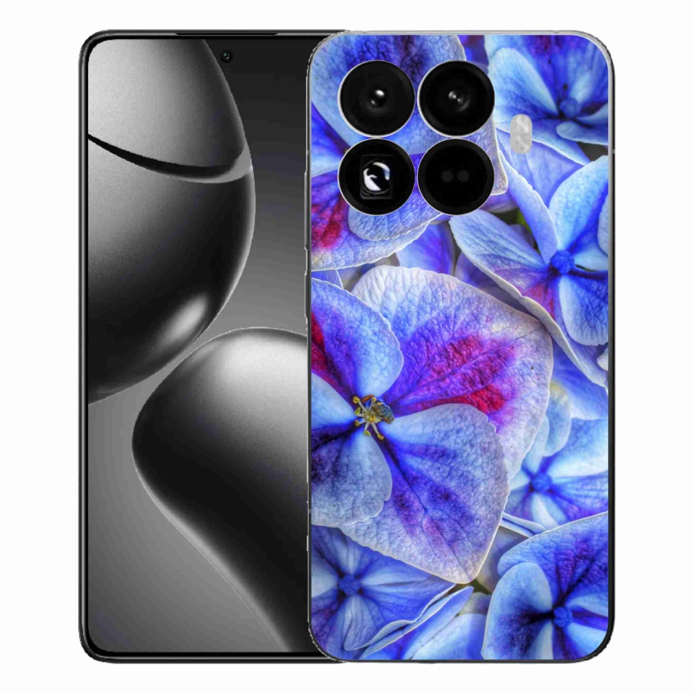 Gelový kryt mmCase na Xiaomi 15T Pro - modré květy 1