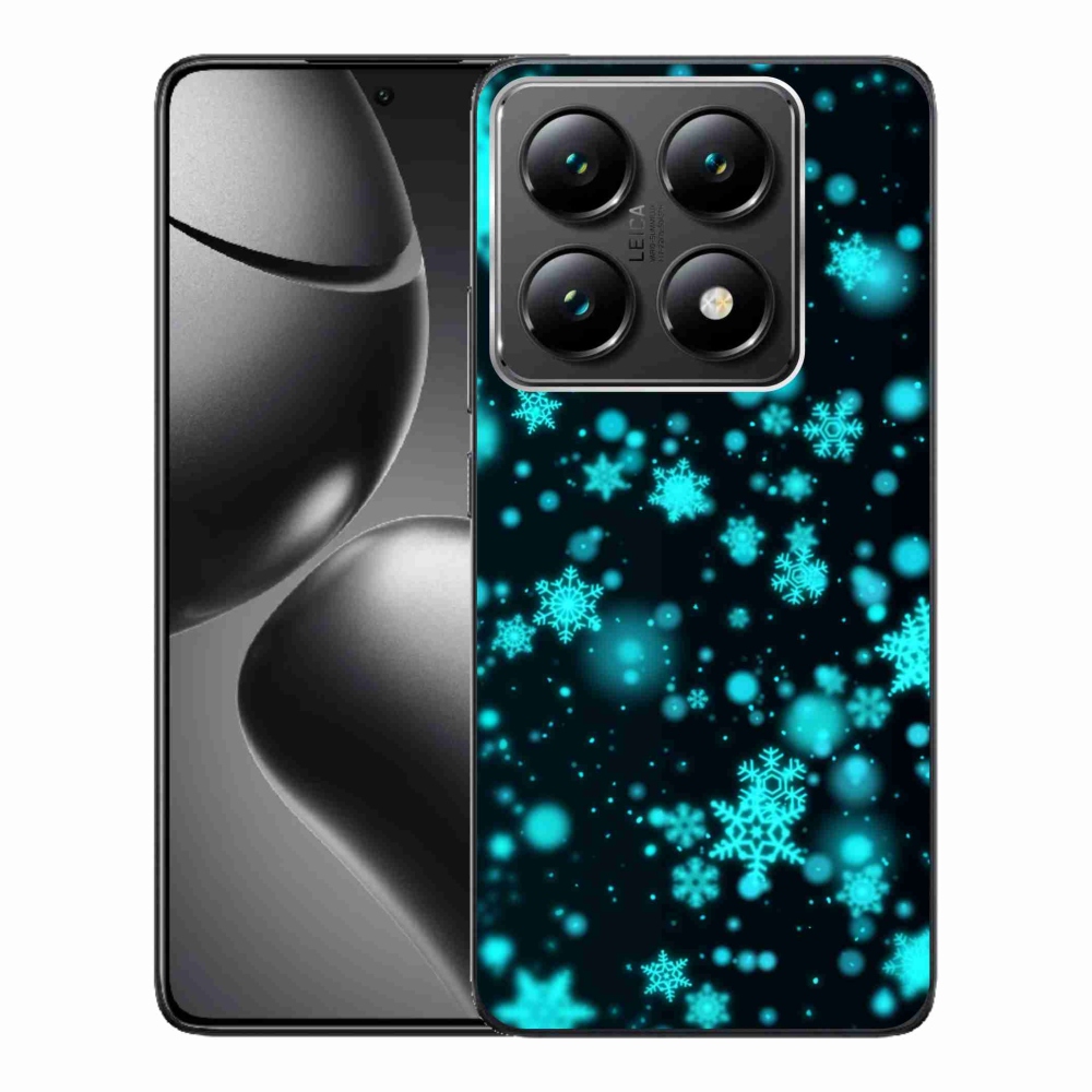 Gelový kryt mmCase na Xiaomi 14T Pro - sněhové vločky 1
