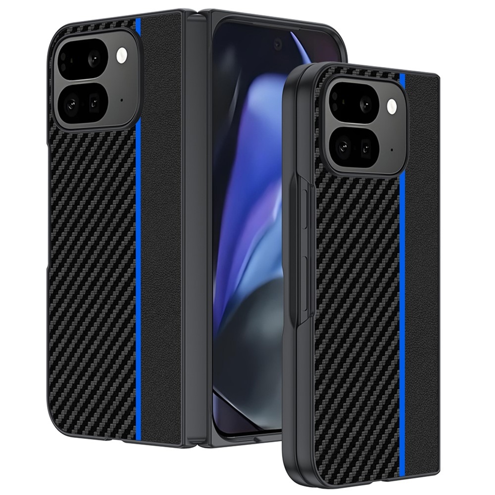 Carbone plastový kryt na mobil Google Pixel 10 Pro Fold - modrý