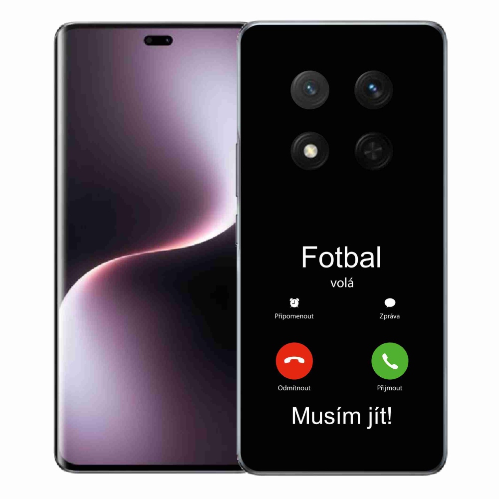 Gelový kryt mmCase na Honor Magic 7 Lite 5G - fotbal volá černé pozadí