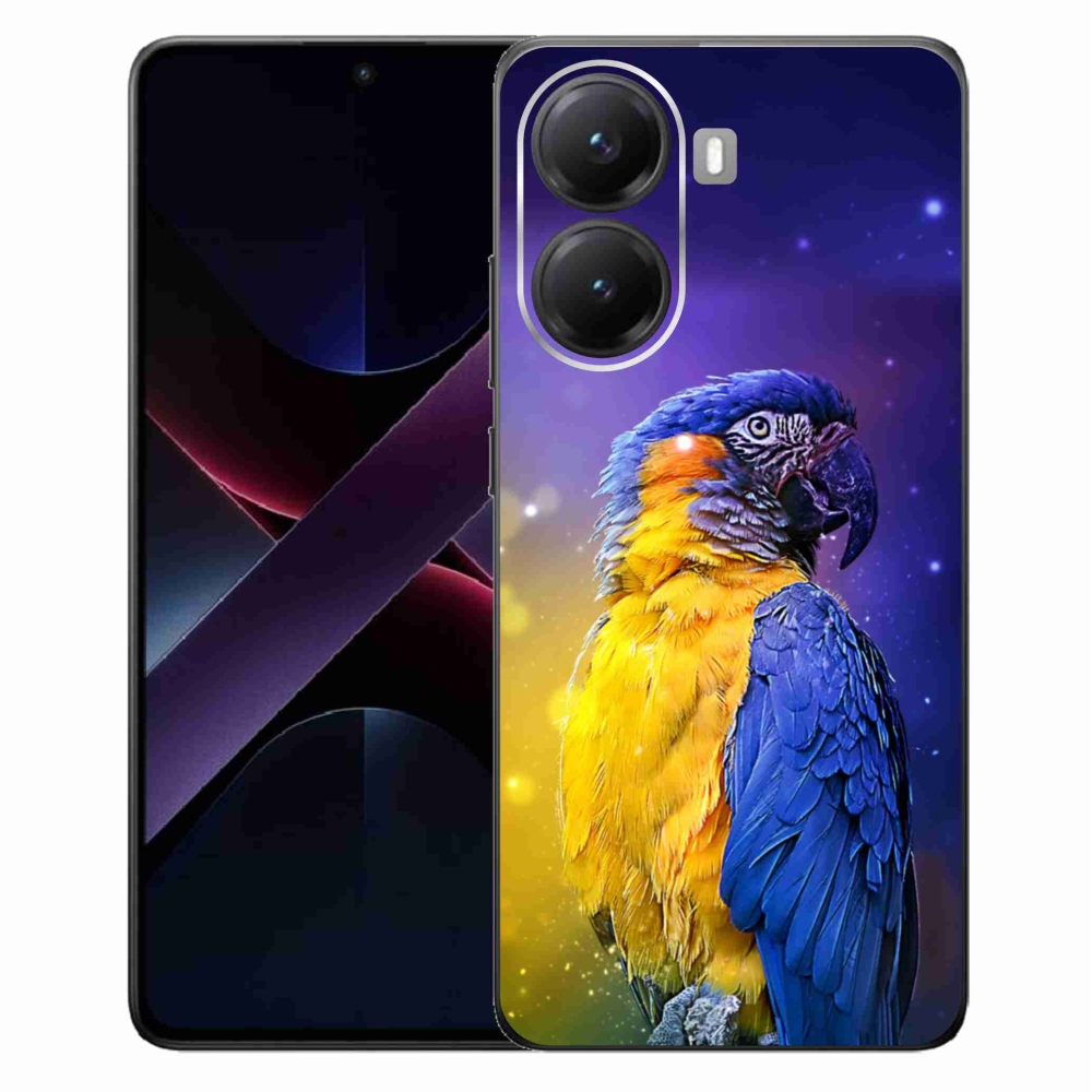 Gelový kryt mmCase na Xiaomi Poco X7 Pro 5G - papoušek ara 1