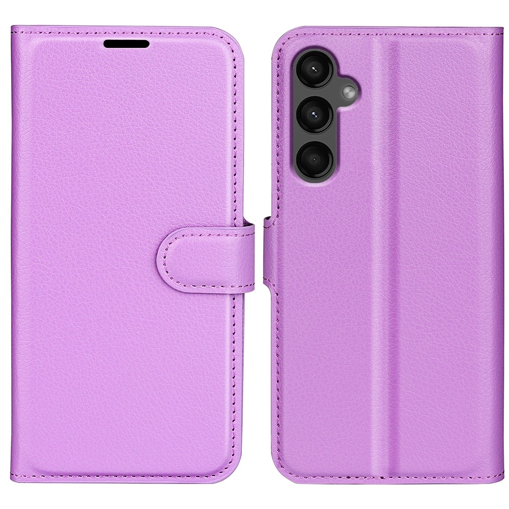 Litchi knížkové pouzdro na Samsung Galaxy A15 4G/5G - fialové