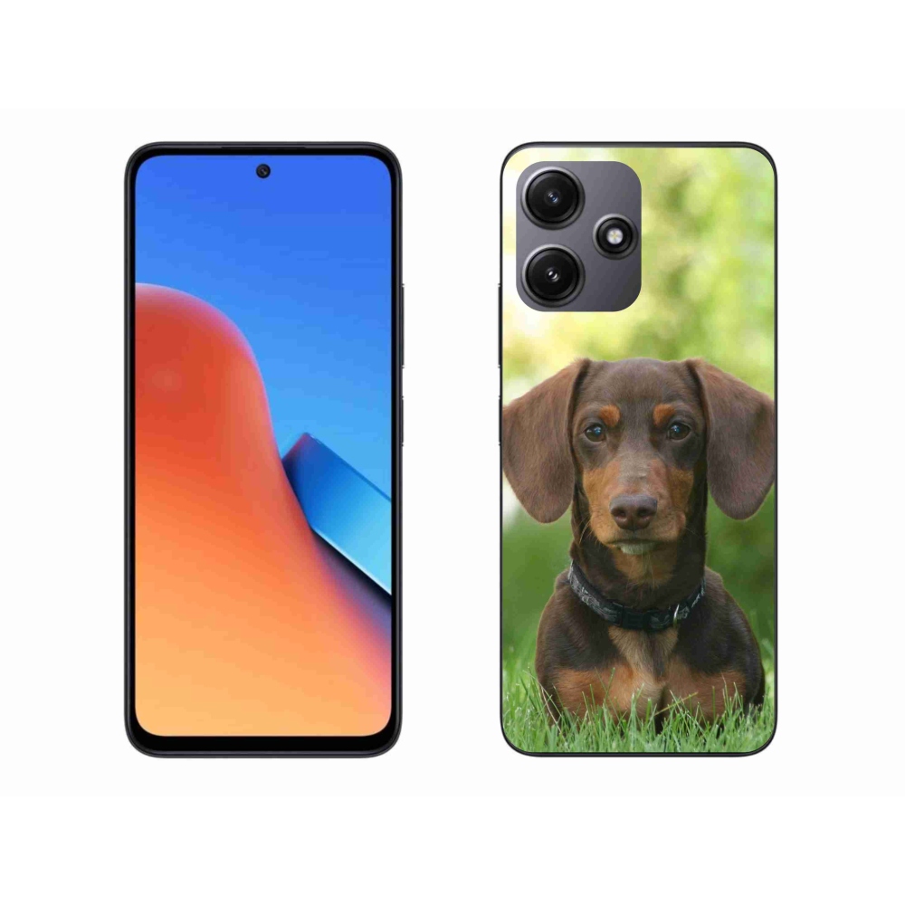 Gelový obal mmCase na Xiaomi Redmi 12 5G - hnědý jezevčík