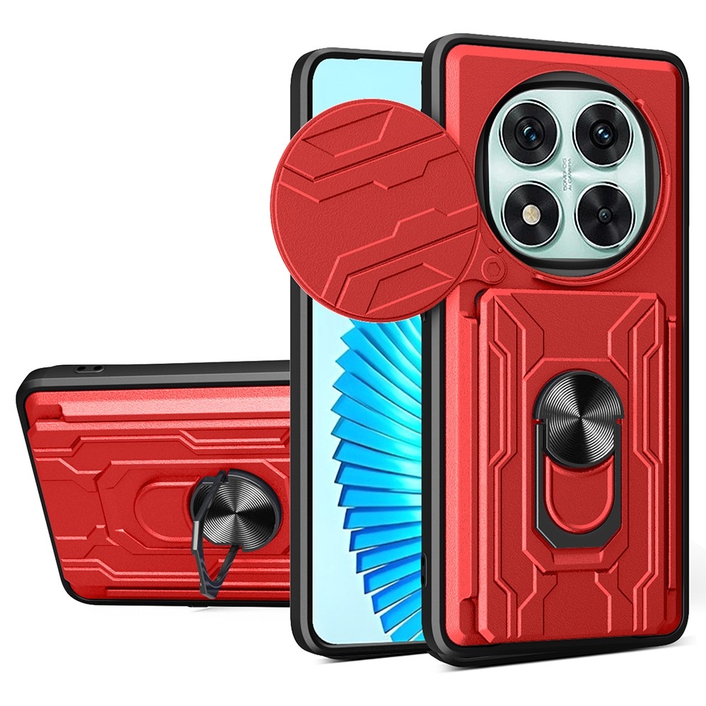 Slider odolný kryt na Xiaomi Redmi Note 14 Pro 5G/Poco X7 5G - červený