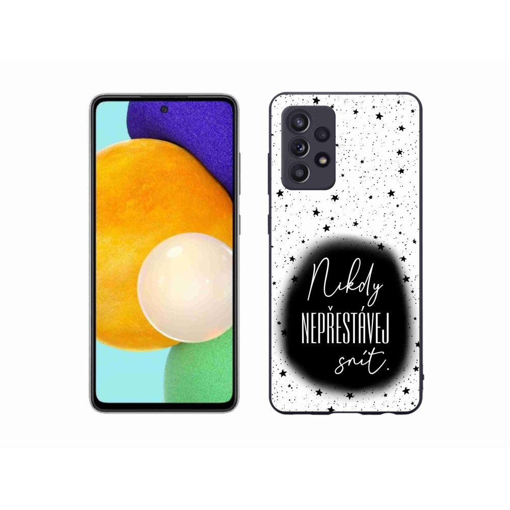 Gelový kryt mmCase na Samsung Galaxy A52/A52 5G - citát 1 černobílé pozadí