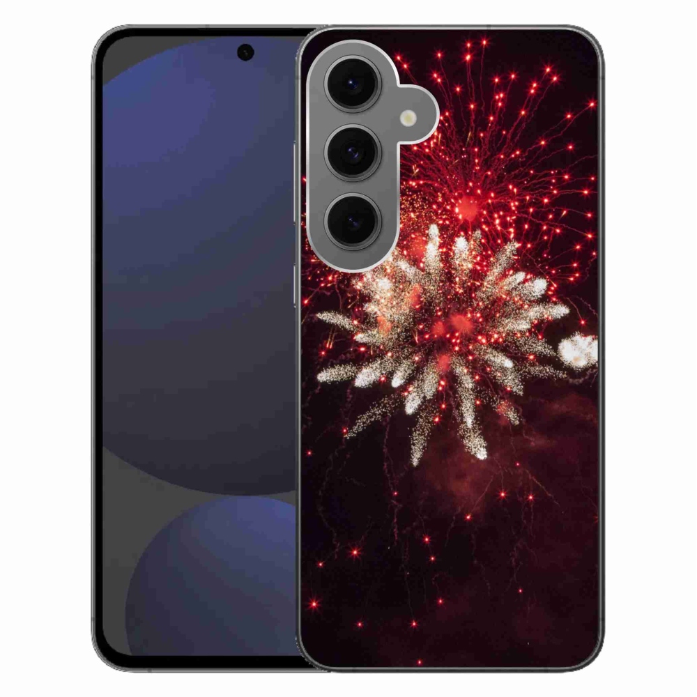 Gelový kryt mmCase na Samsung Galaxy S24 FE - ohňostroj