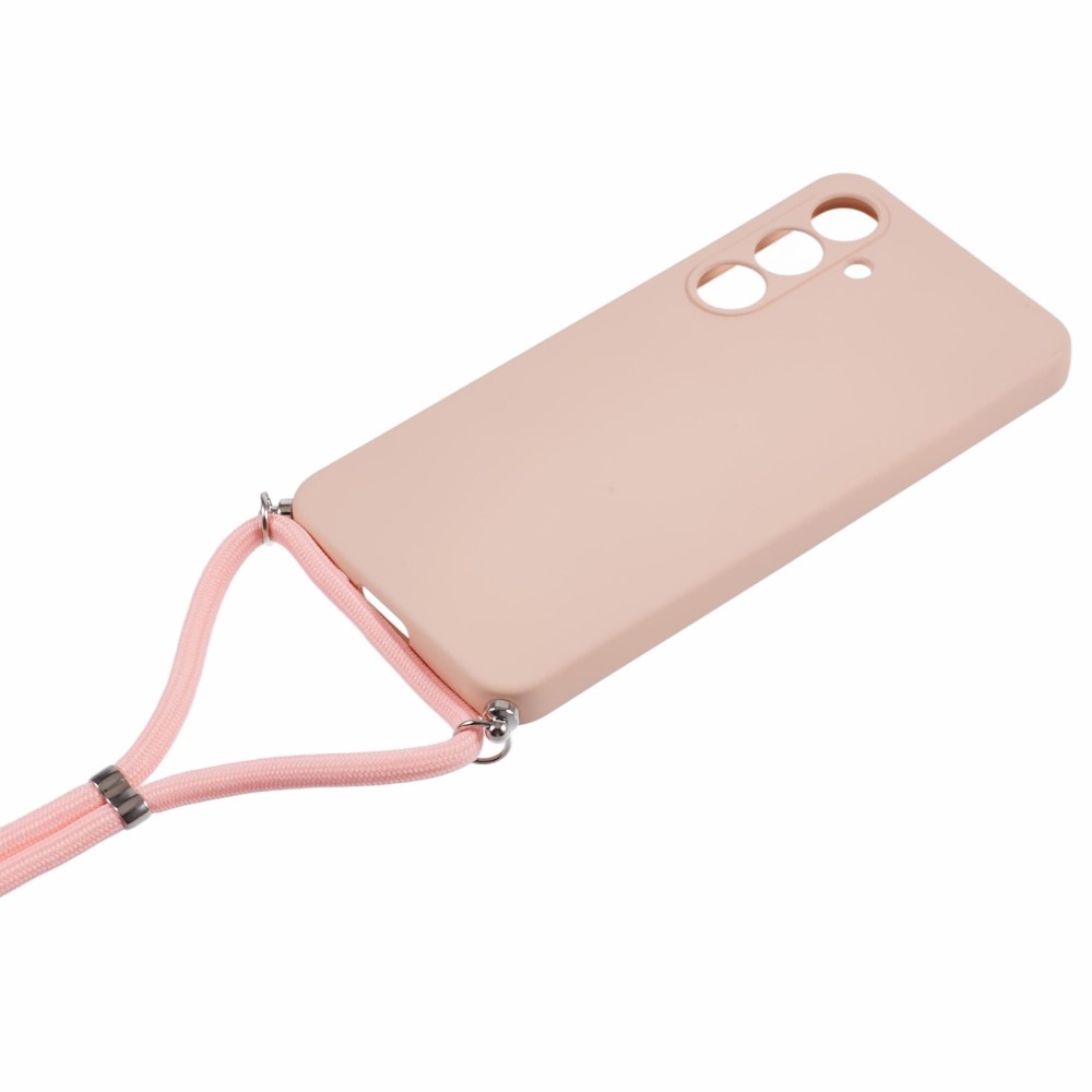 Lining gelový obal se šňůrkou na Samsung Galaxy S25+ - růžový