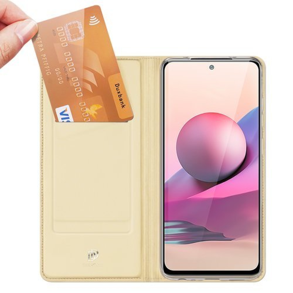 DUX knížkové pouzdro na Xiaomi Redmi Note 10 4G/Redmi Note 10S/Poco M5s - zlaté