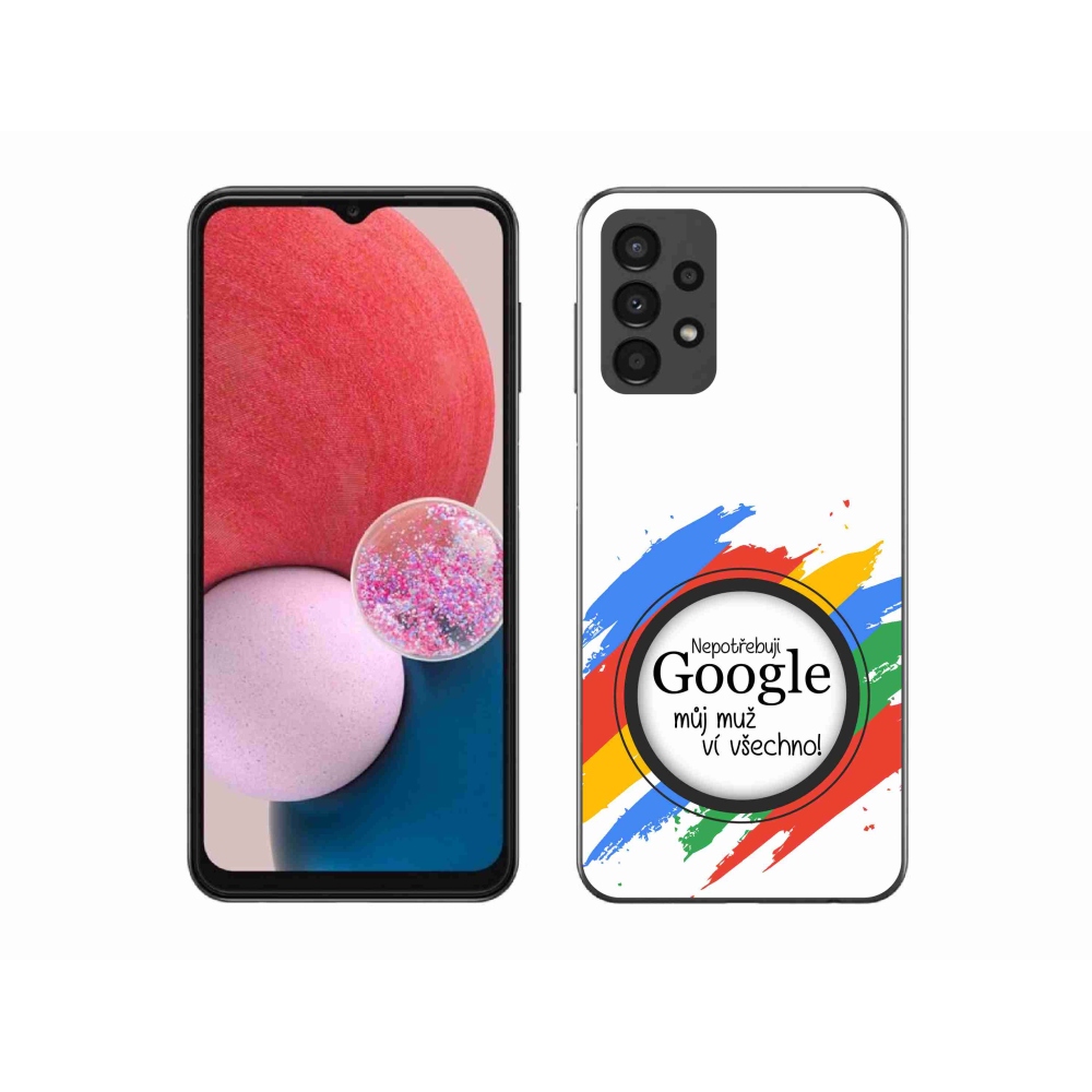 Gelový kryt mmCase na Samsung Galaxy A13 4G - muž ví všechno bílé pozadí
