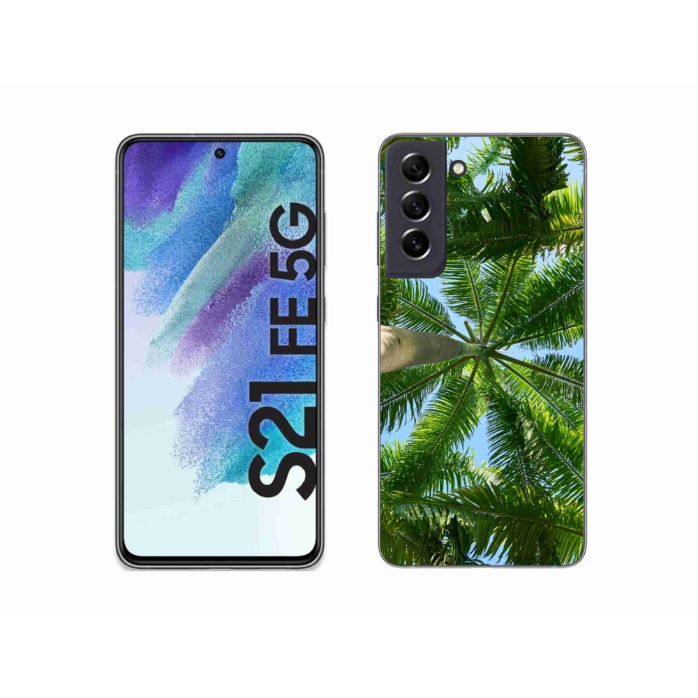 Gelový kryt mmCase na Samsung Galaxy S21 FE 5G - palmy